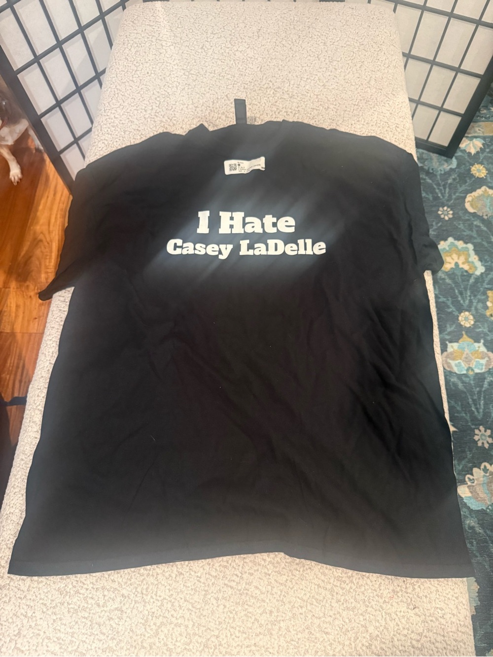 Gildan Black Heavy Cotton T-Shirt with White Care Label